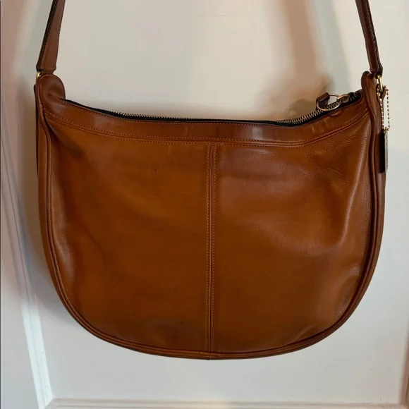 Vintage Coach Brown Leather Hobo Shoulder Bag - Picture 1 of 12